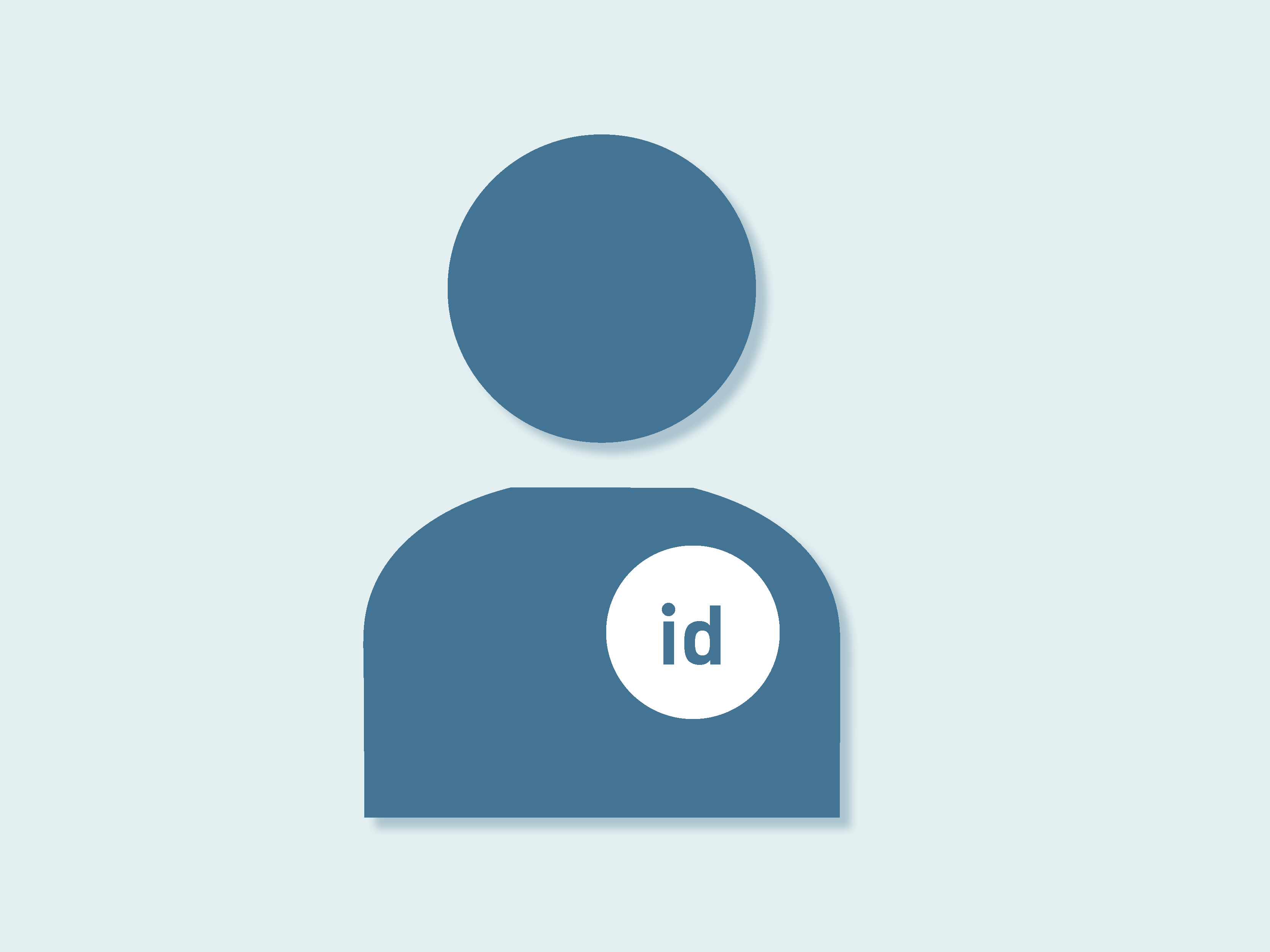 Illustration: Icon Mensch mit "id"